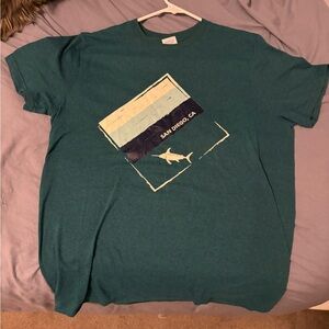 Delta Soft Adult Unisex Medium Cotton Blue NWOT San Diego, CA Graphic Print Tee